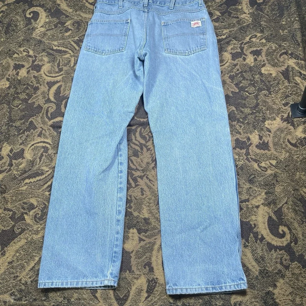 Vtg Round House Jeans Mens Size 34x32 Blue Light Denim Pants Made In USA